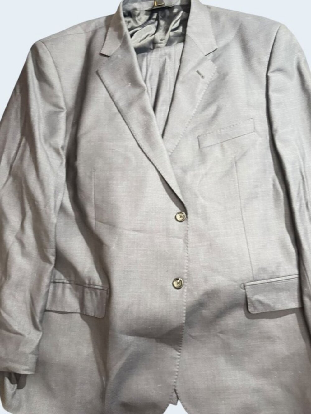 Baroni Executive Navy 2 Button Suit Mens 54R 44x32 Flat Front